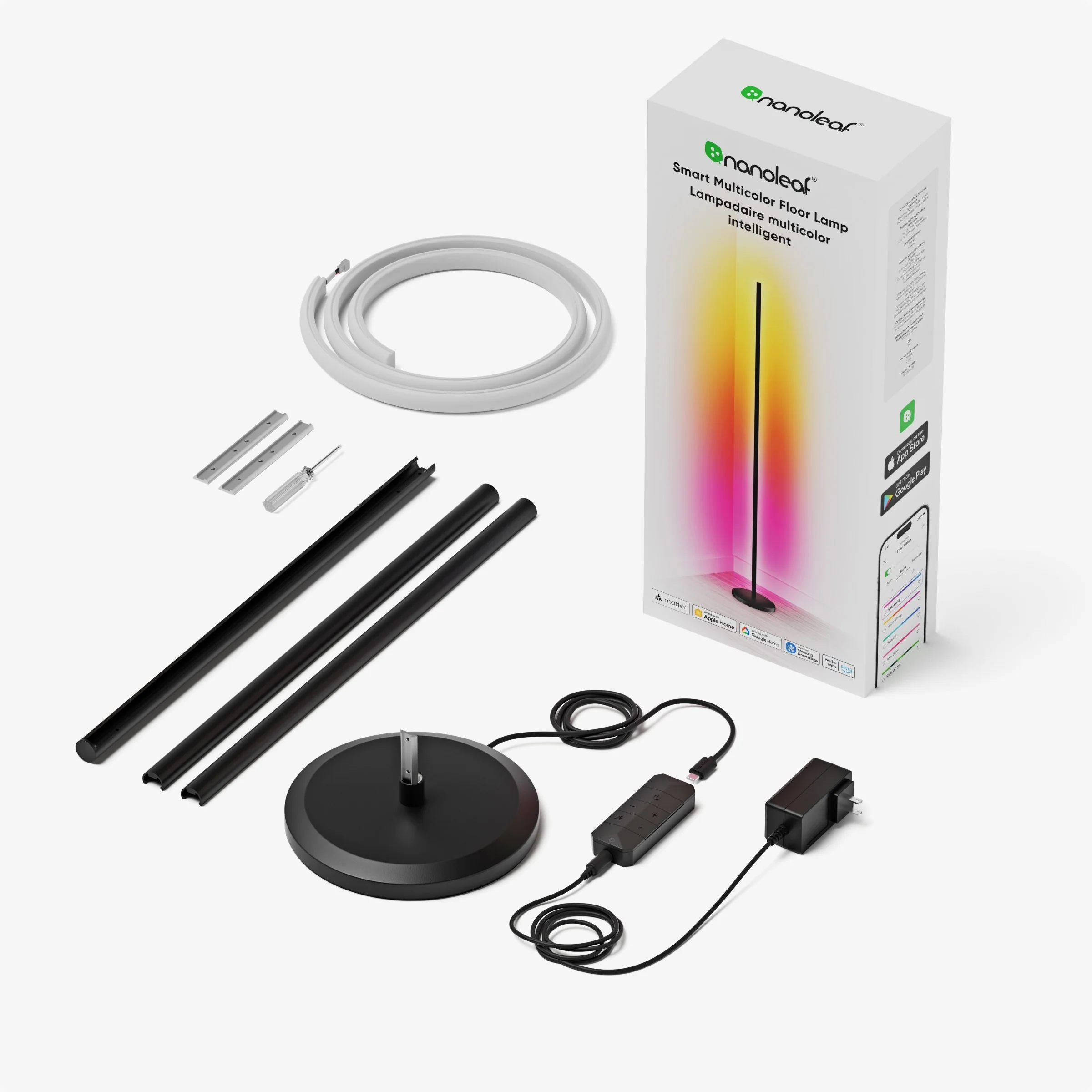 Smart Multicolor Floor Lamp (Black 2 Pack) - Image 5