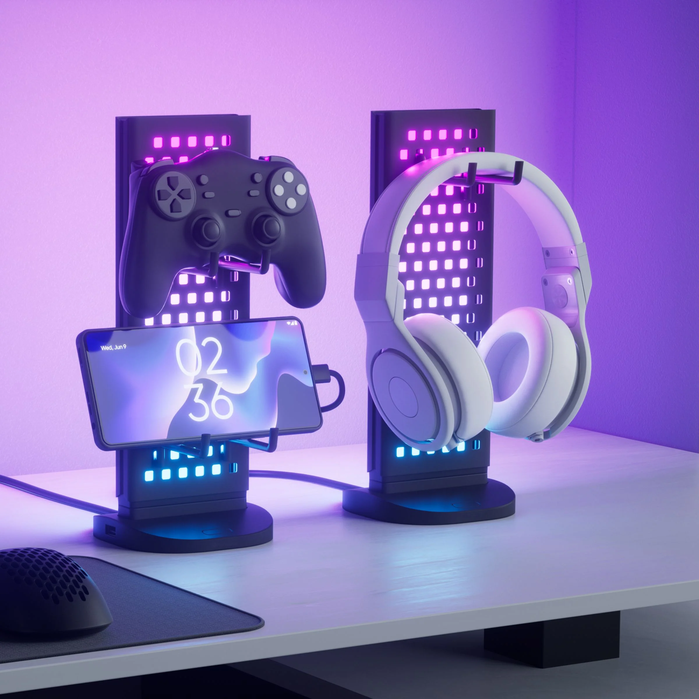 Pegboard Desk Dock (Black 2 Pack) - Image 3