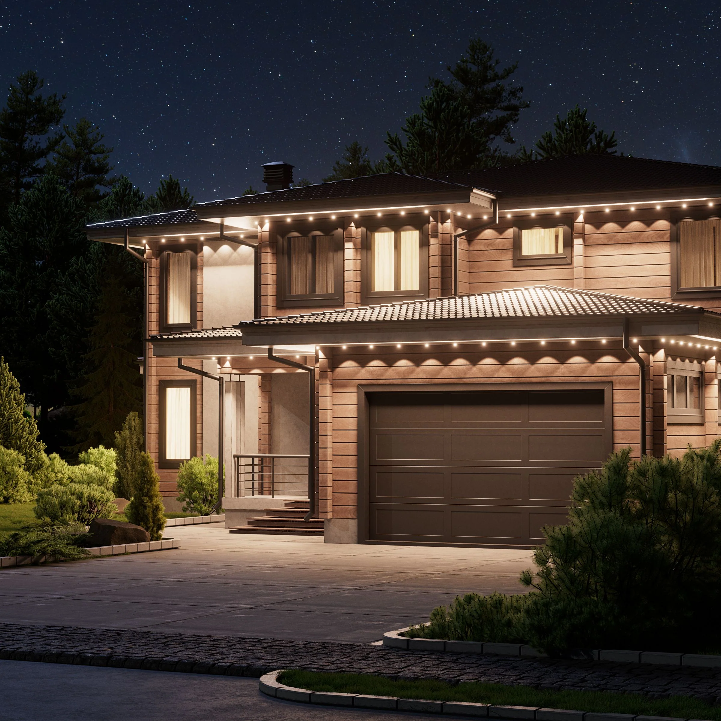 Matter Smart Multicolor Permanent Outdoor Lights Smarter Kit with Cable Covers 49ft (15m) - Image 4