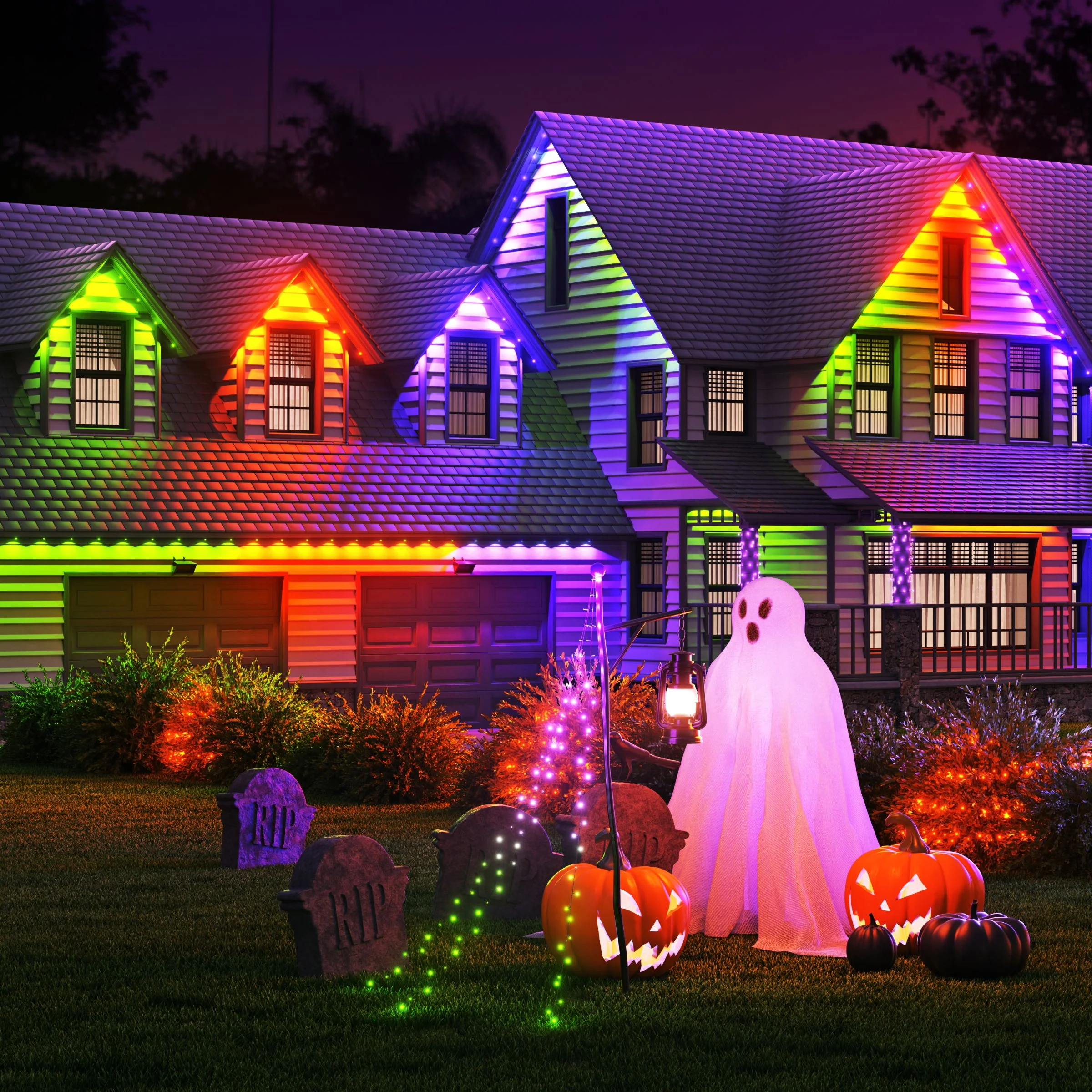 Matter Smart Multicolor Permanent Outdoor Lights Smarter Kit with Cable Covers 49ft (15m) - Image 5