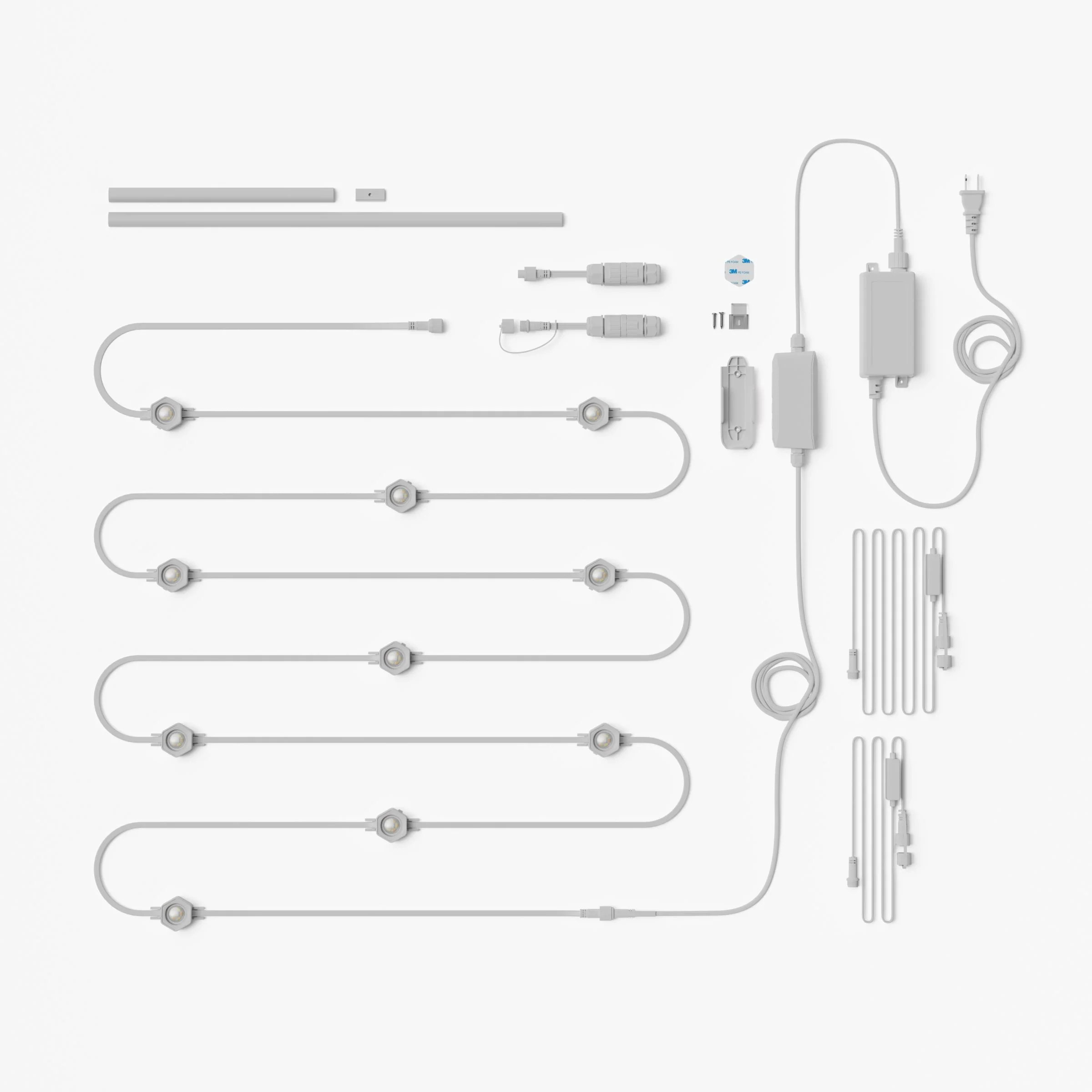 Matter Smart Multicolor Permanent Outdoor Lights Smarter Kit with Cable Covers 49ft (15m) - Image 7