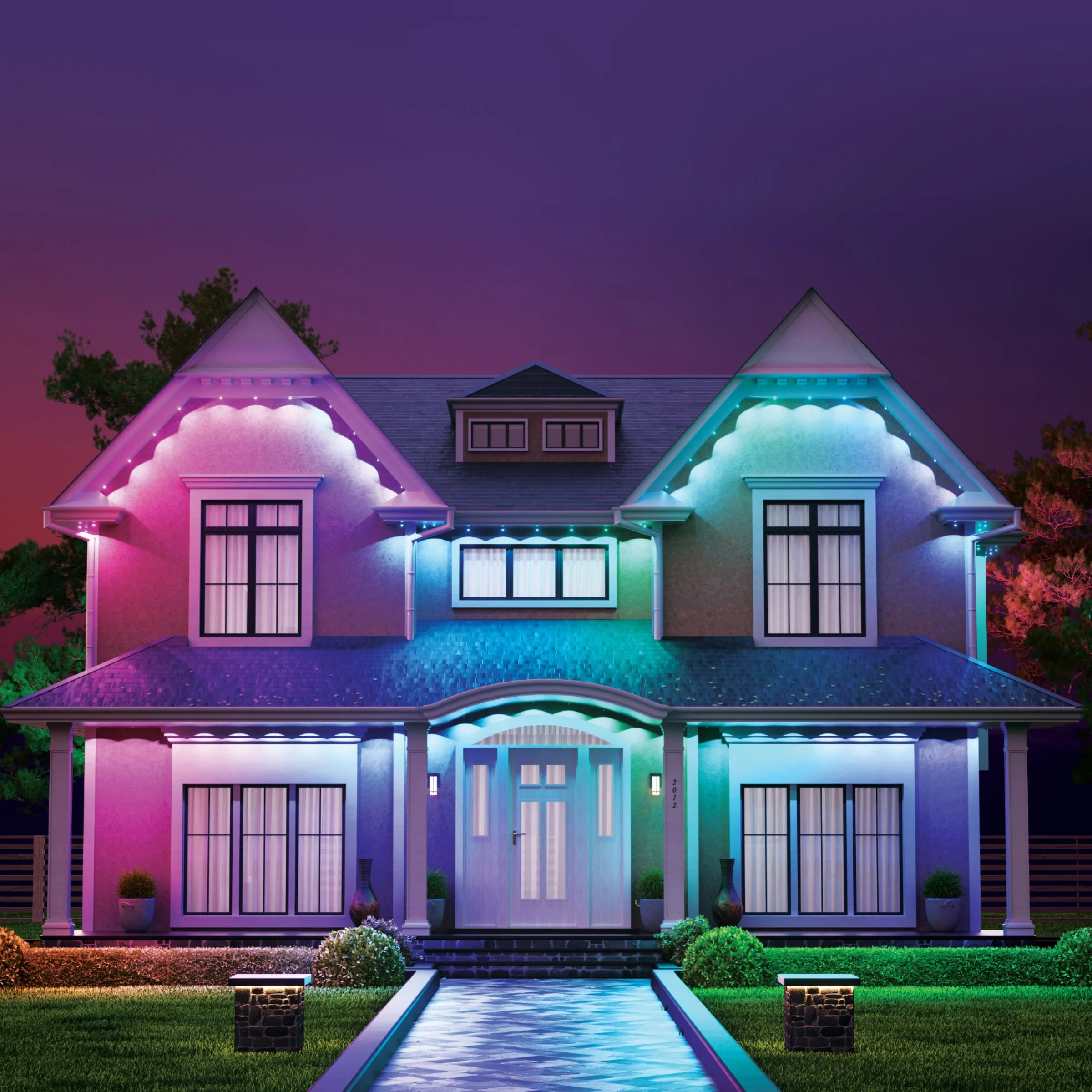 Matter Smart Multicolor Permanent Outdoor Lights Smarter Kit with Cable Covers 98ft (30m) - Image 5