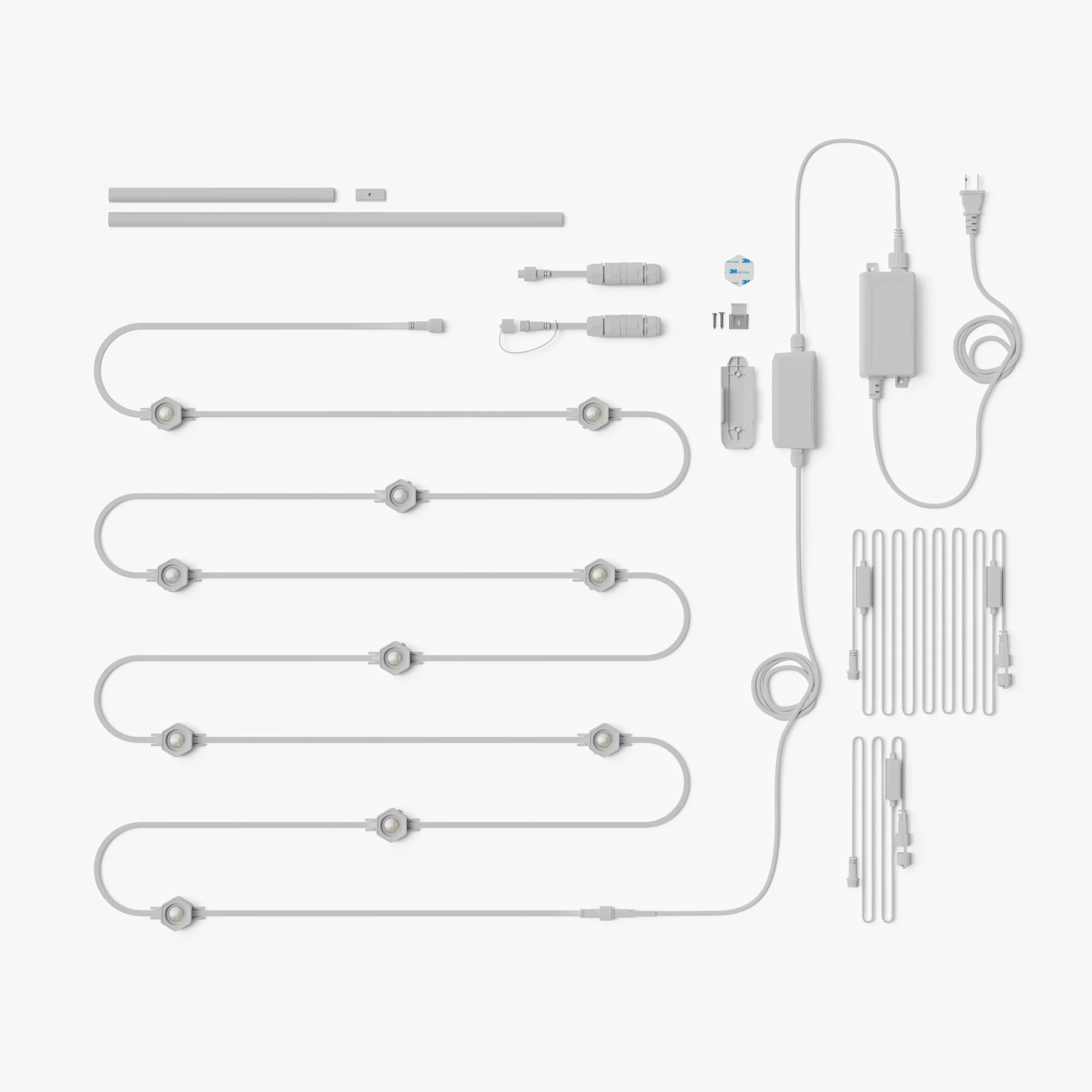 Matter Smart Multicolor Permanent Outdoor Lights Smarter Kit with Cable Covers 98ft (30m) - Image 7